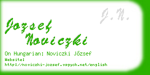 jozsef noviczki business card